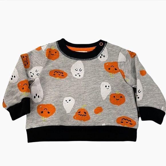 Nwt HALLOWEEN GHOST PUMPKIN SWEATSUIT CAT & JACK - Picture 2 of 9